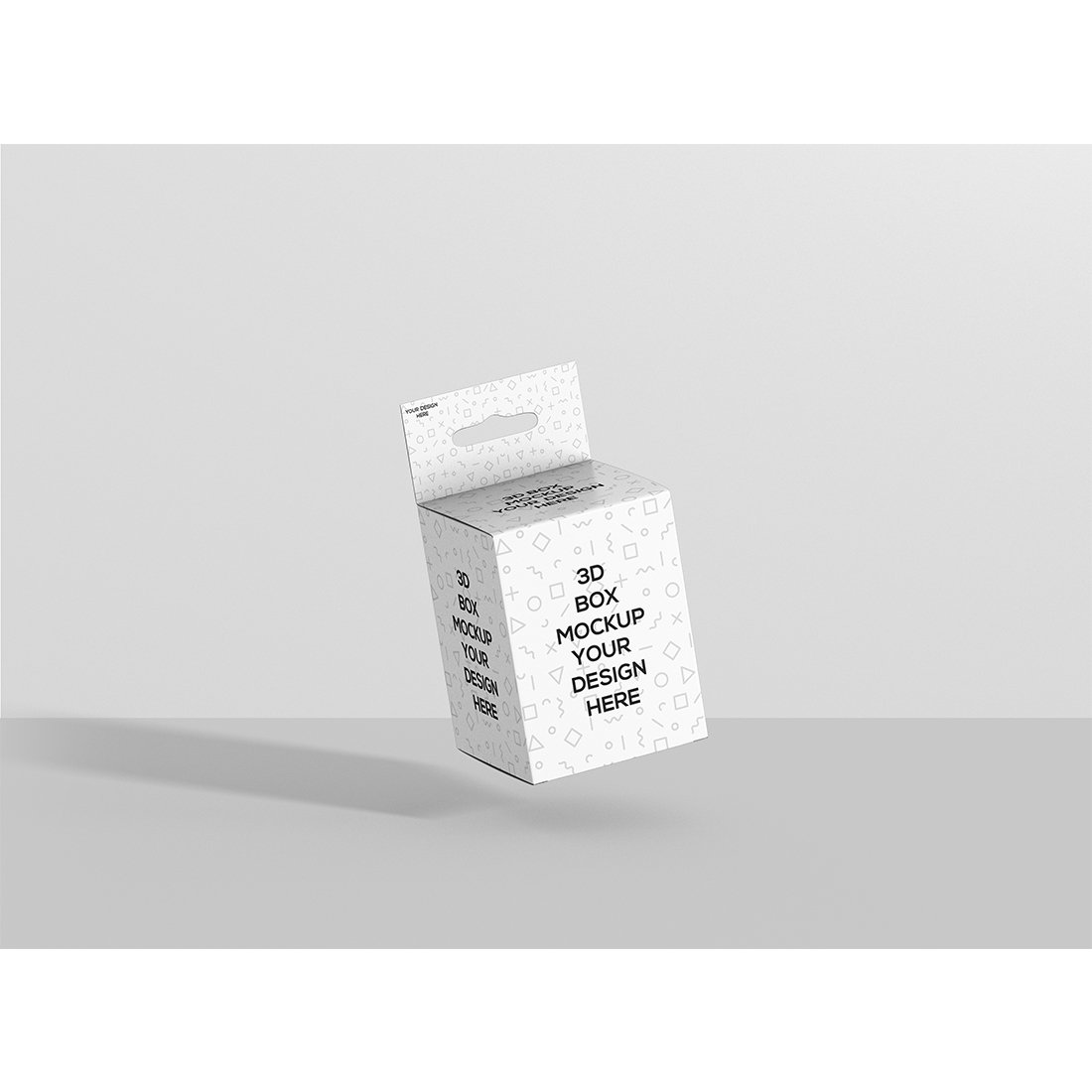 Short Rectangle Box With Hanger Mockup preview image.