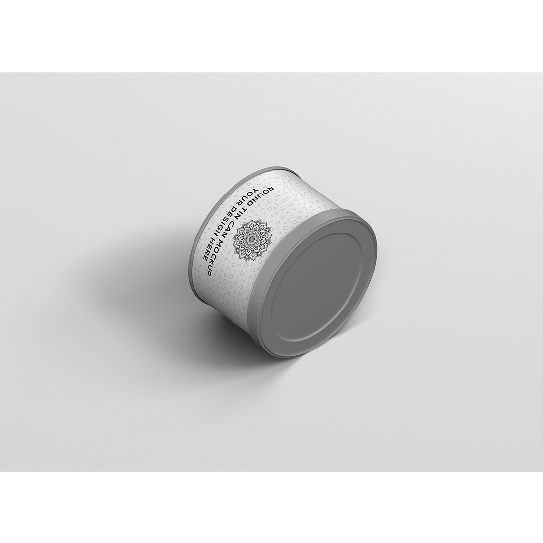 Small Round Tin Can Mockup preview image.