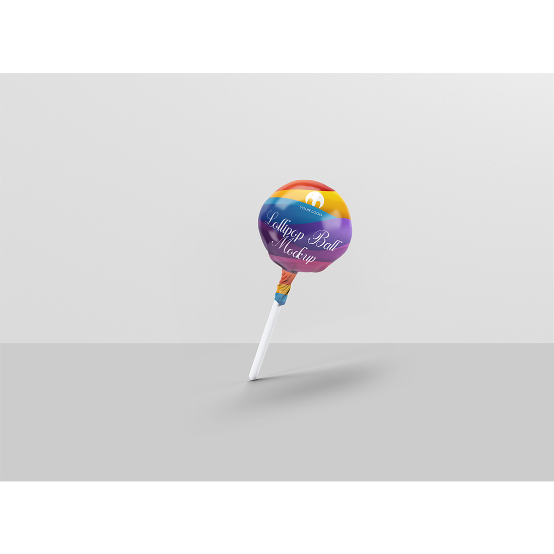 Lollipop Ball Candy Mockup preview image.