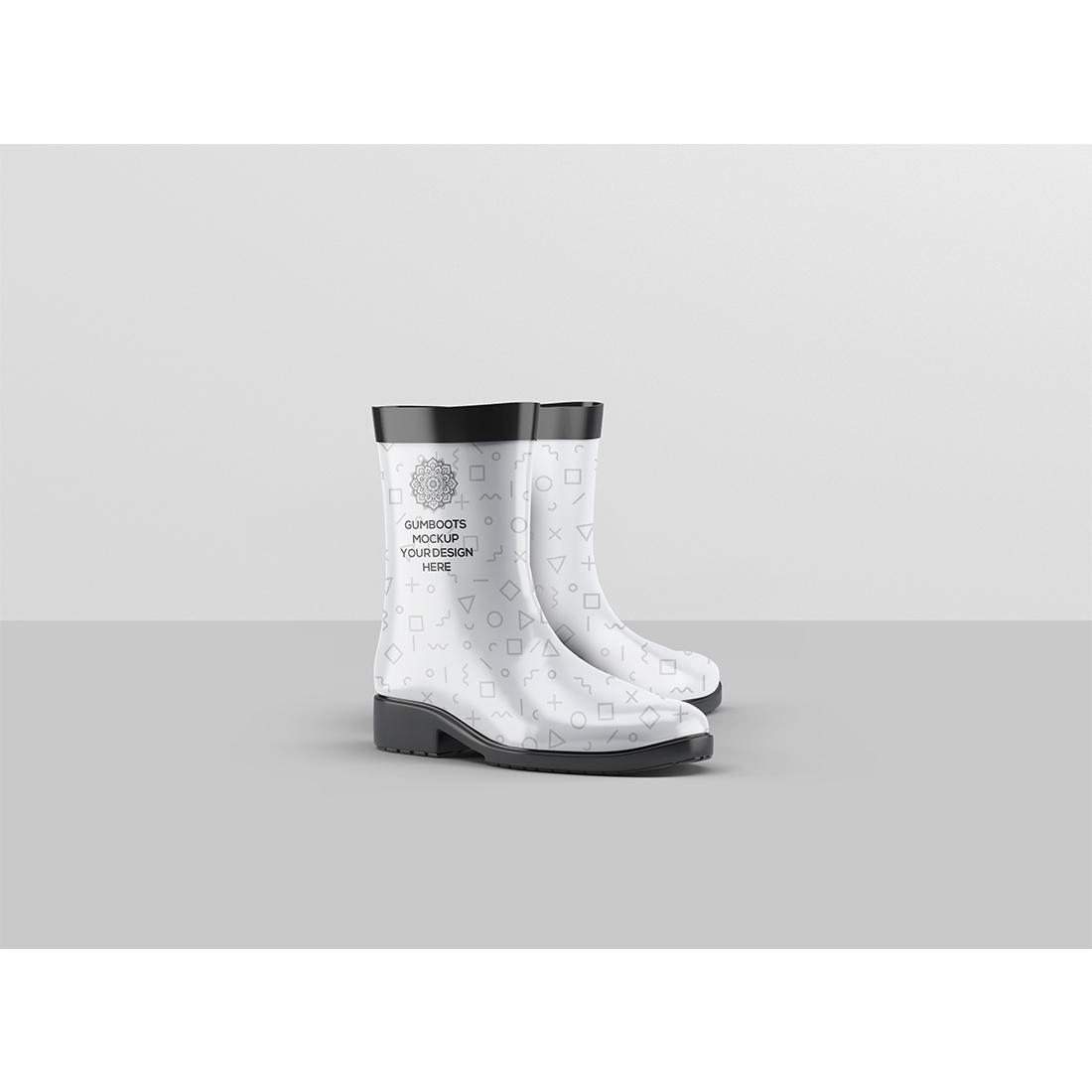 Short Ankle Gumboots Mockup preview image.