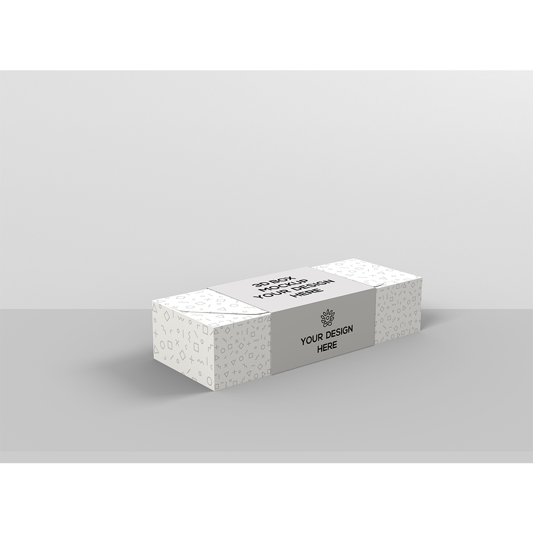 Rectangle Packaging Box with Sleeve Mockup preview image.