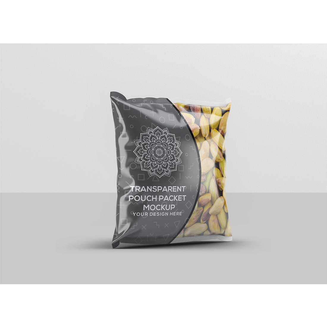 Transparent Pouch Packet Mockup preview image.