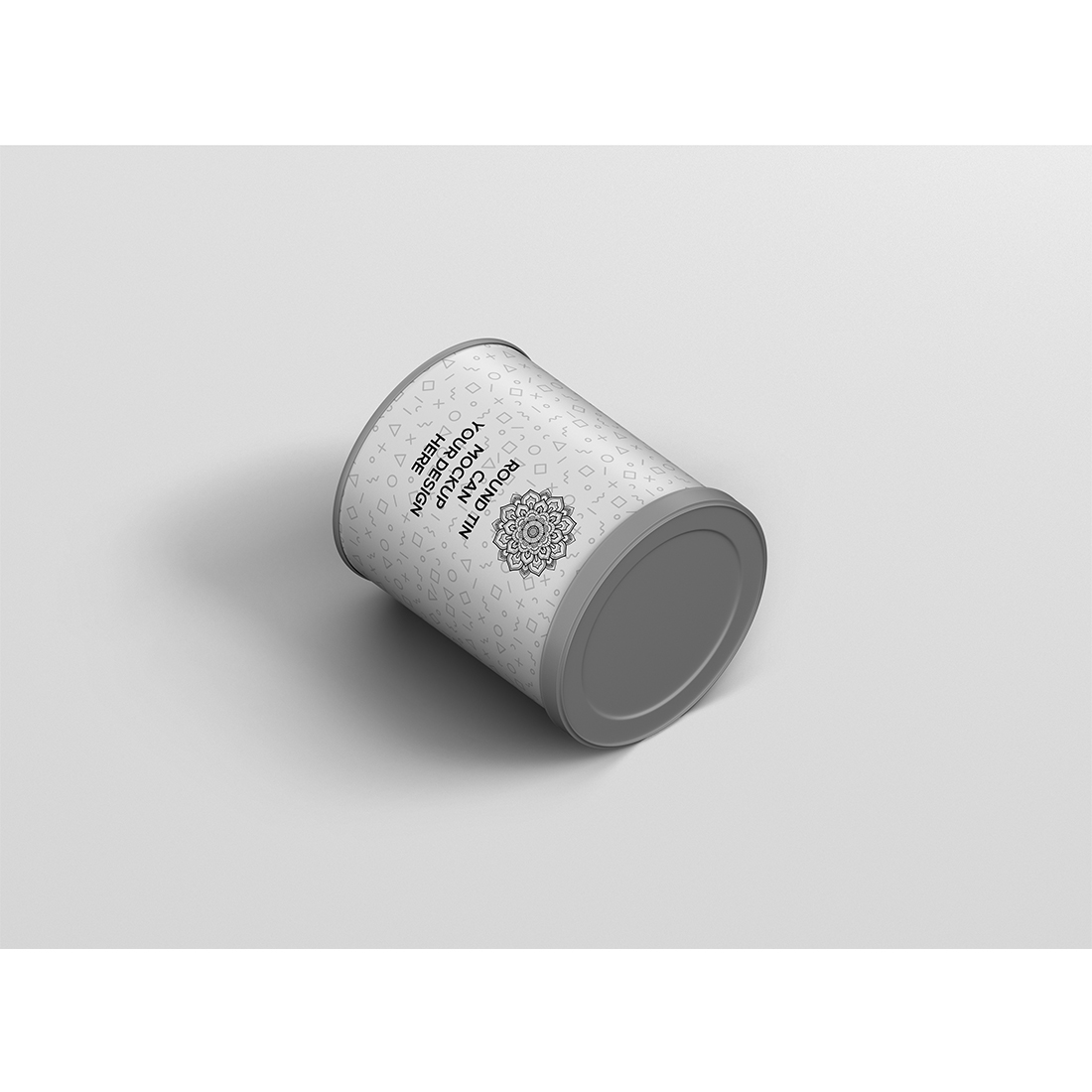 Round Tin Can Mockup preview image.