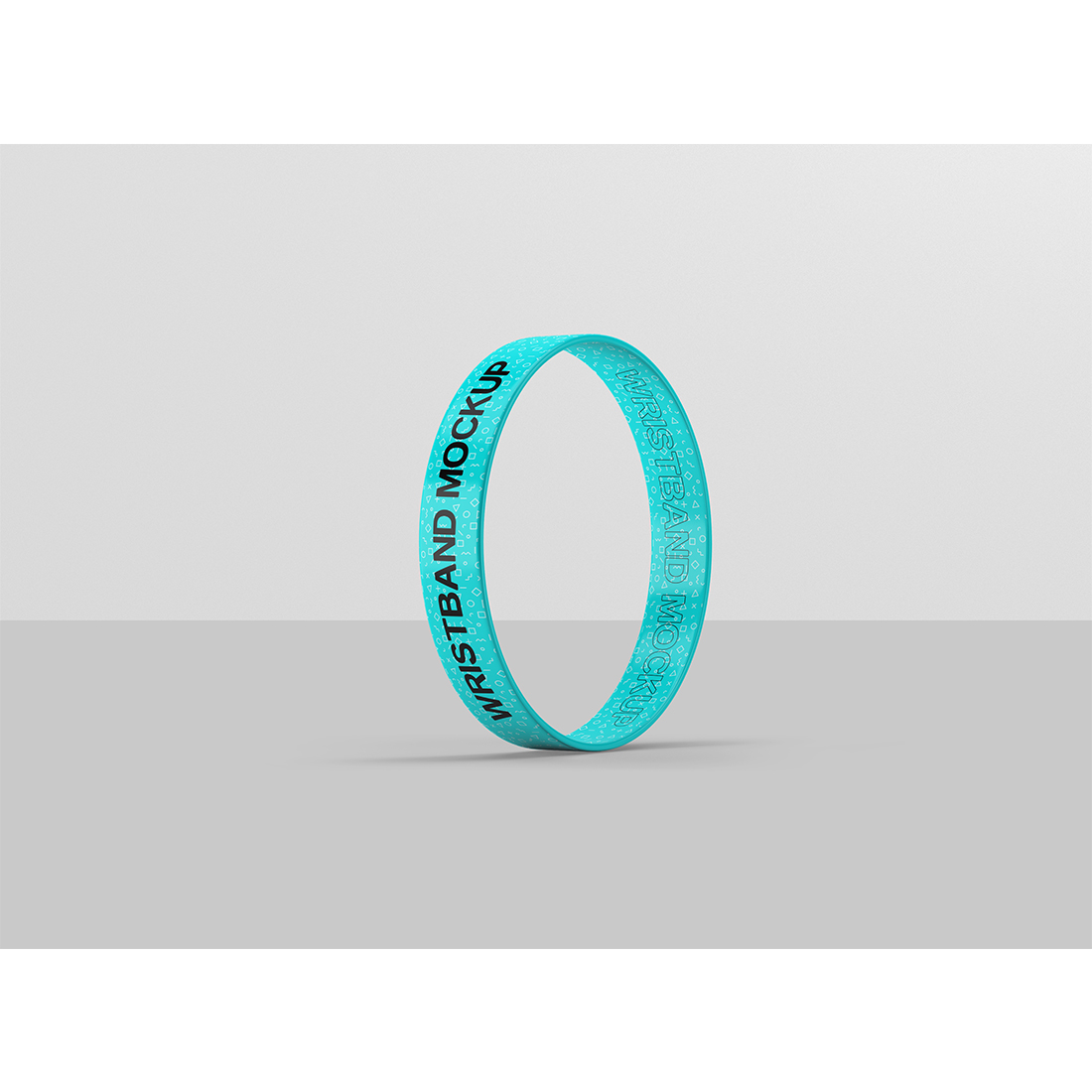 Silicone Rubber Wristband Bracelet Mockup preview image.