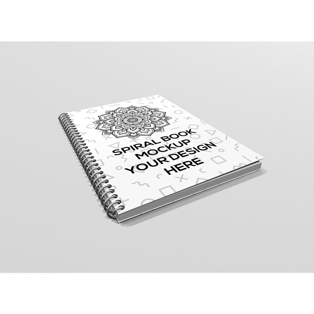 Spiral Binding Book Mockup - MasterBundles