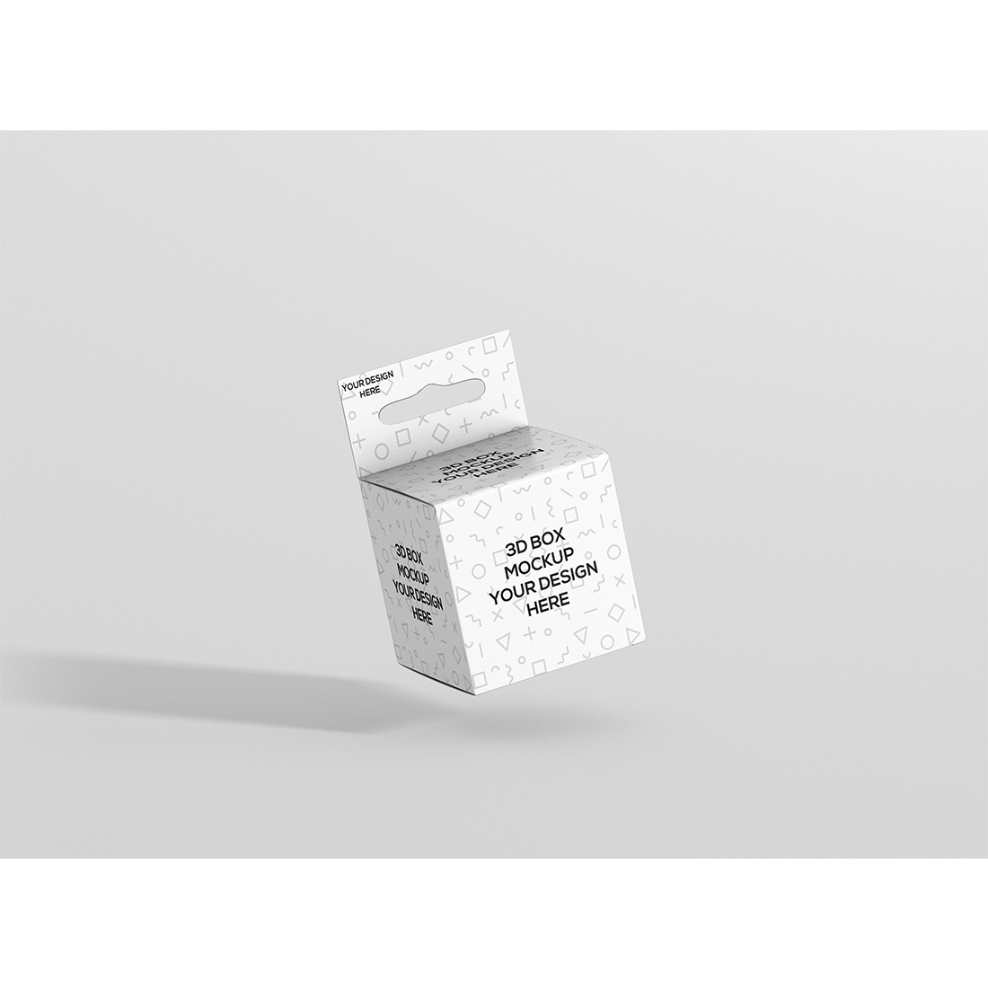 Mini Square Box With Hanger Mockup preview image.