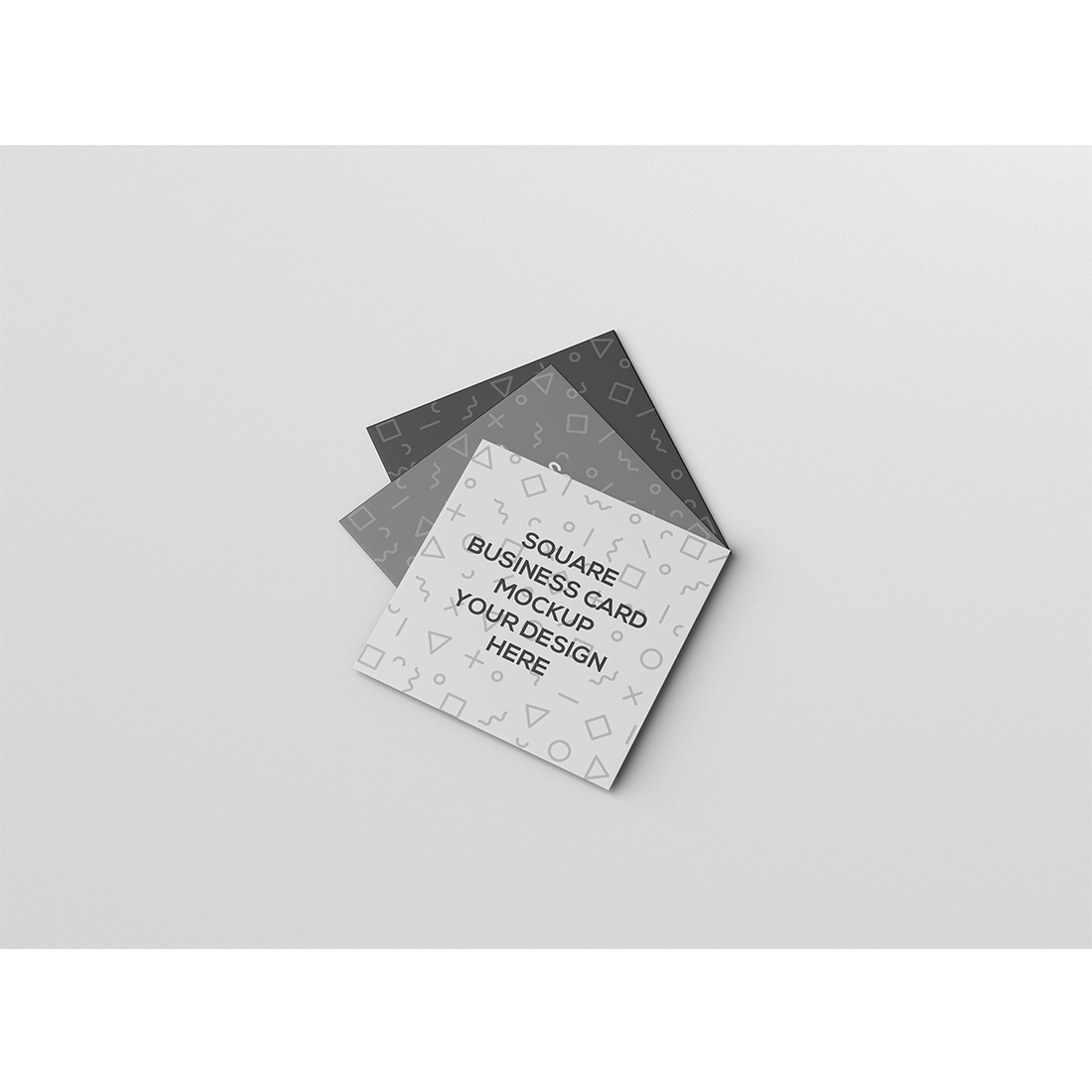 Square Business Card Mockup preview image.