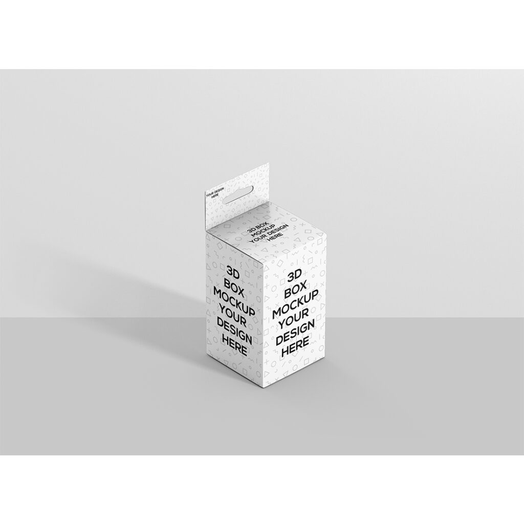 Rectangle Small Size Box With Hanger Mockup - MasterBundles