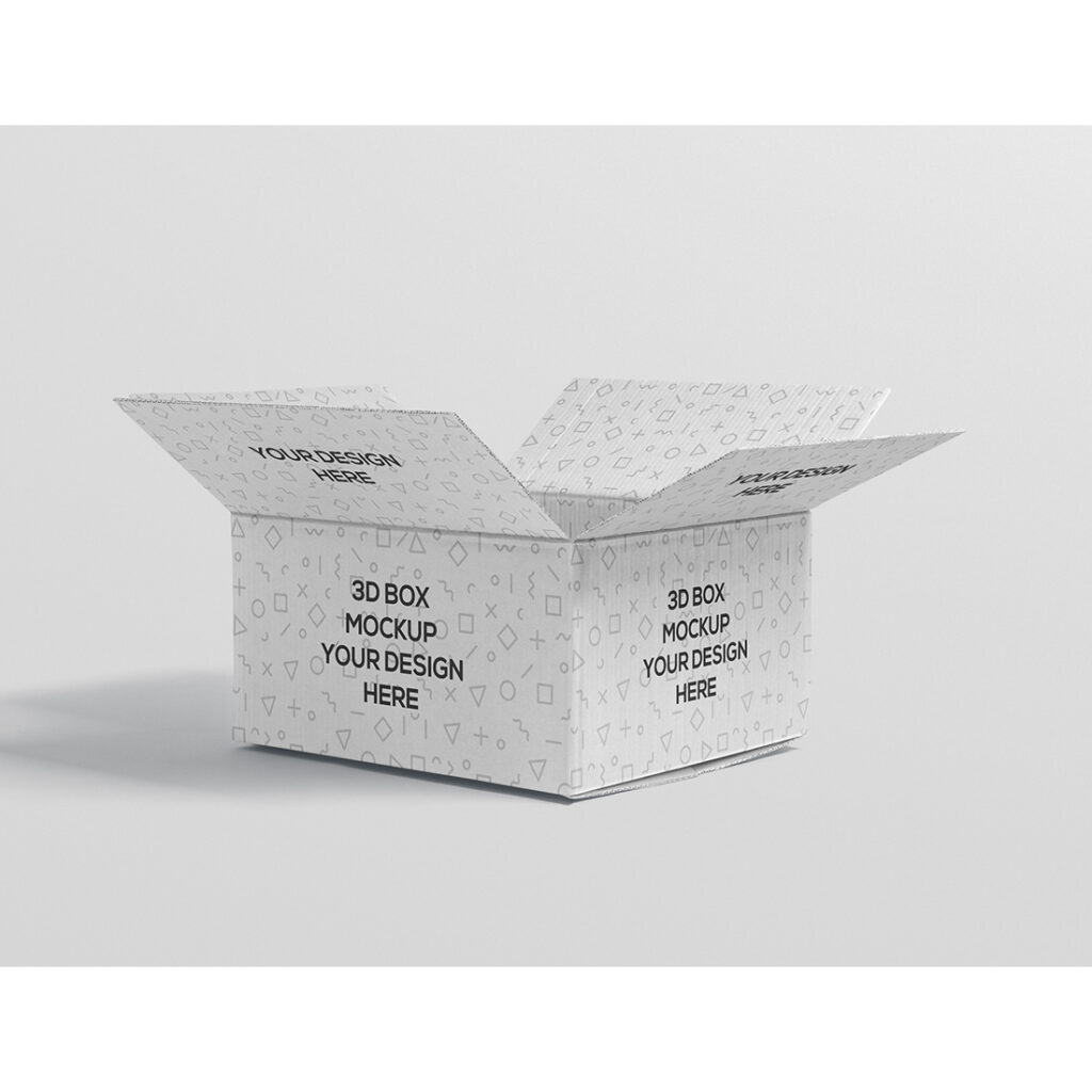 Rectangle Cardboard Packaging Box Mockup - MasterBundles
