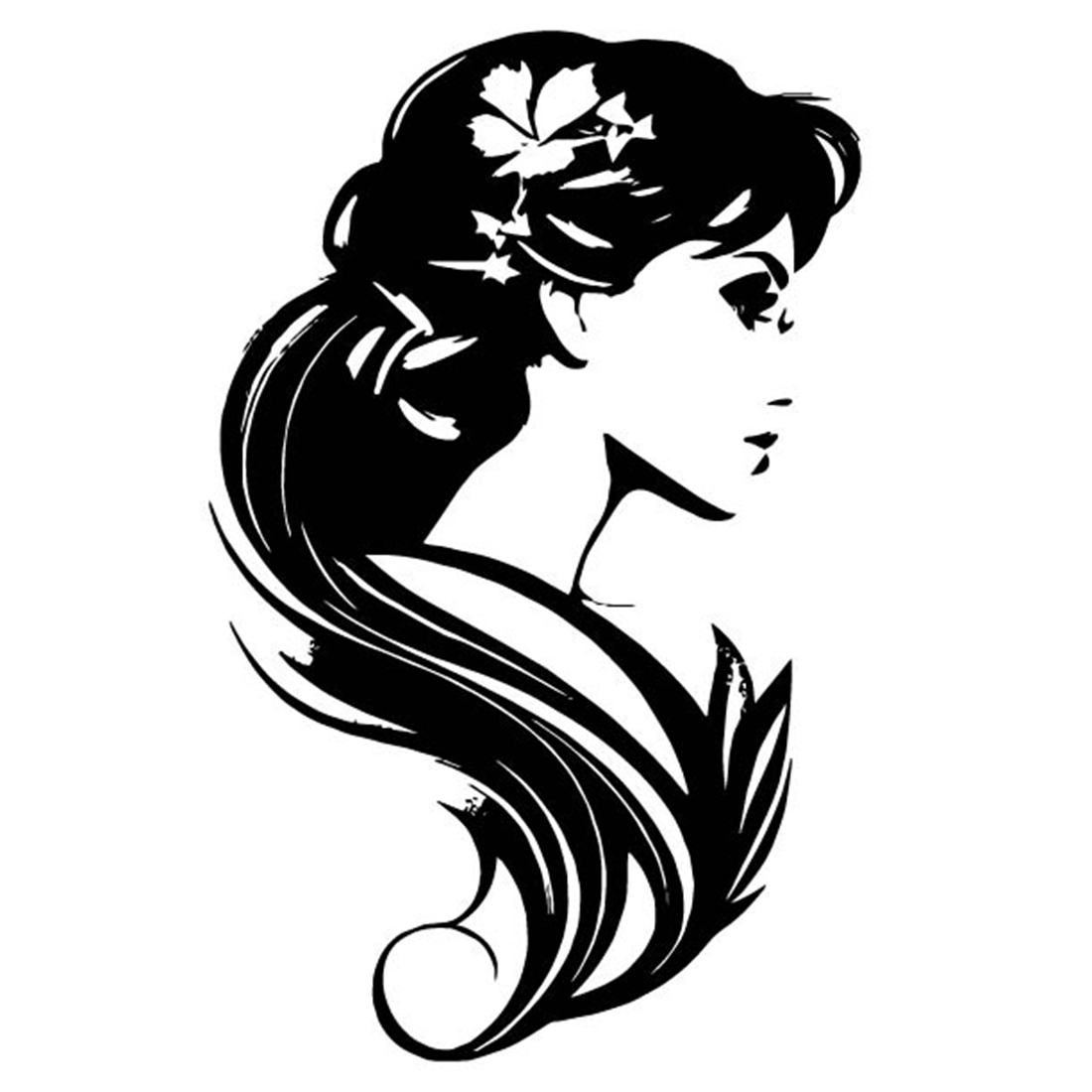 Beauty Girl Logo Illustration preview image.