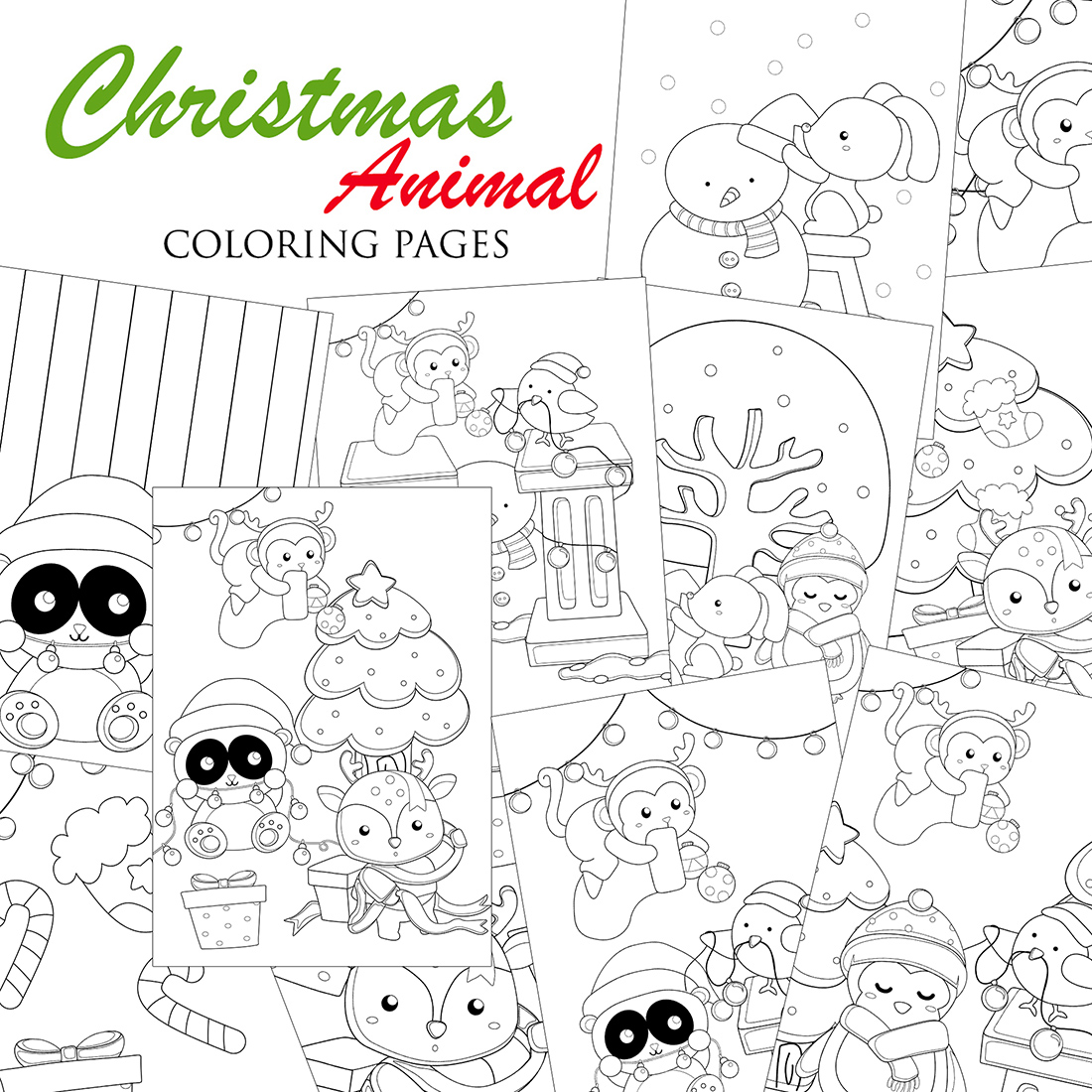 Christmas Monkey Coloring Pages Christmas Monkey Coloring Pages