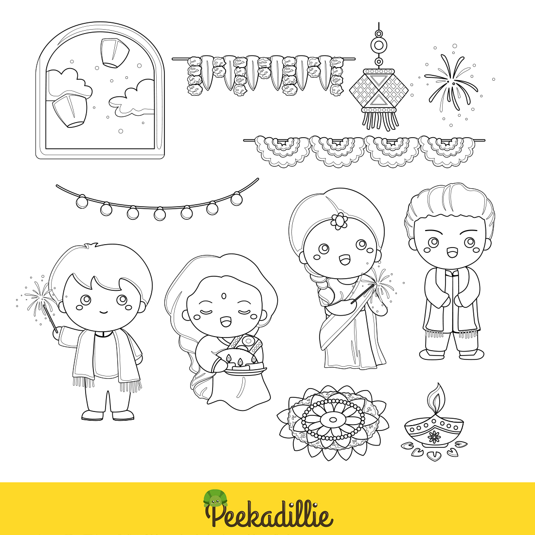 100,000 Diwali with child Vector Images | Depositphotos