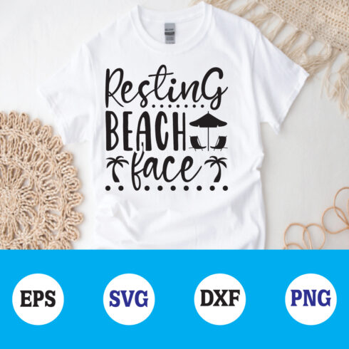 resting beach face svg cover image.