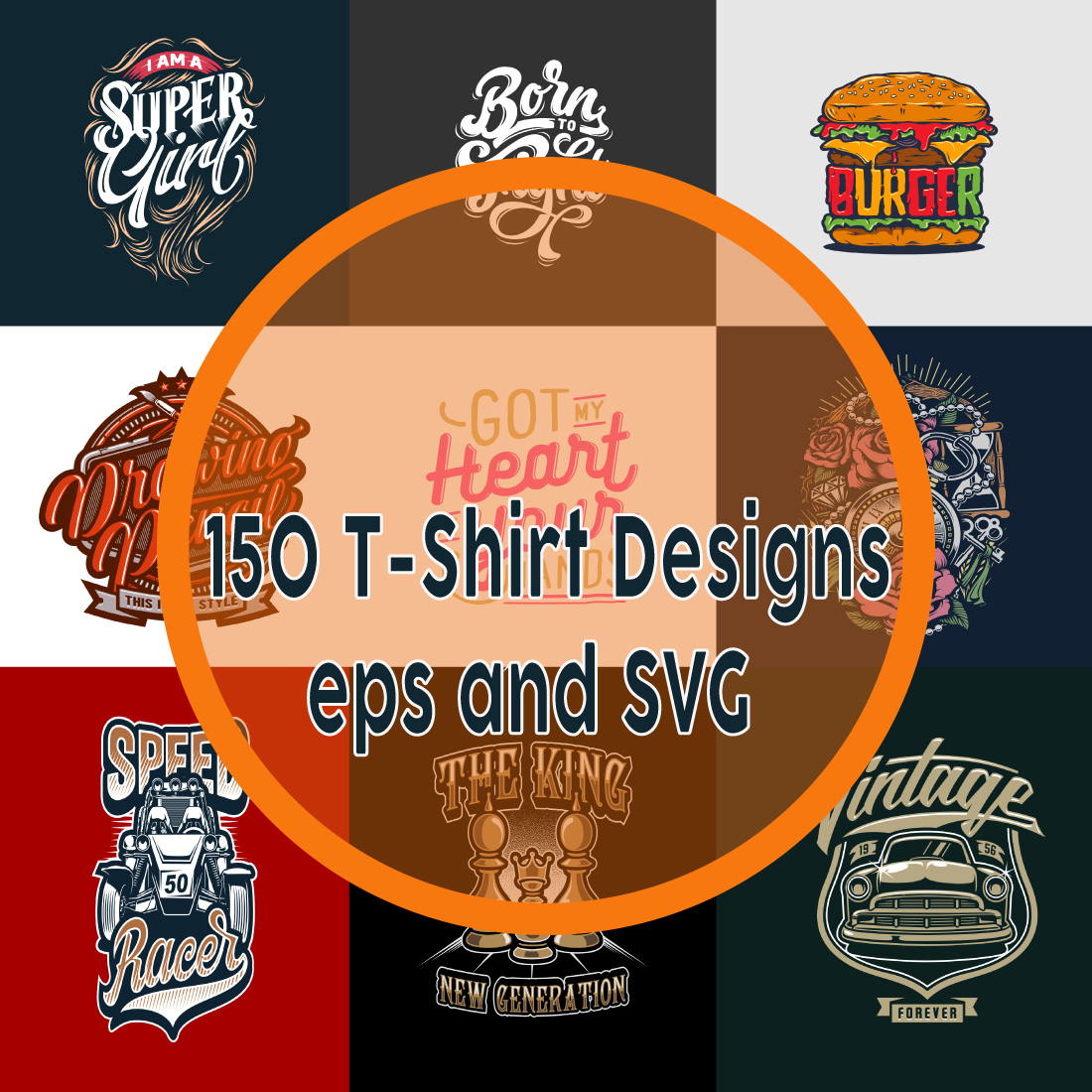 T-Shirt designs eps and SVG preview image.