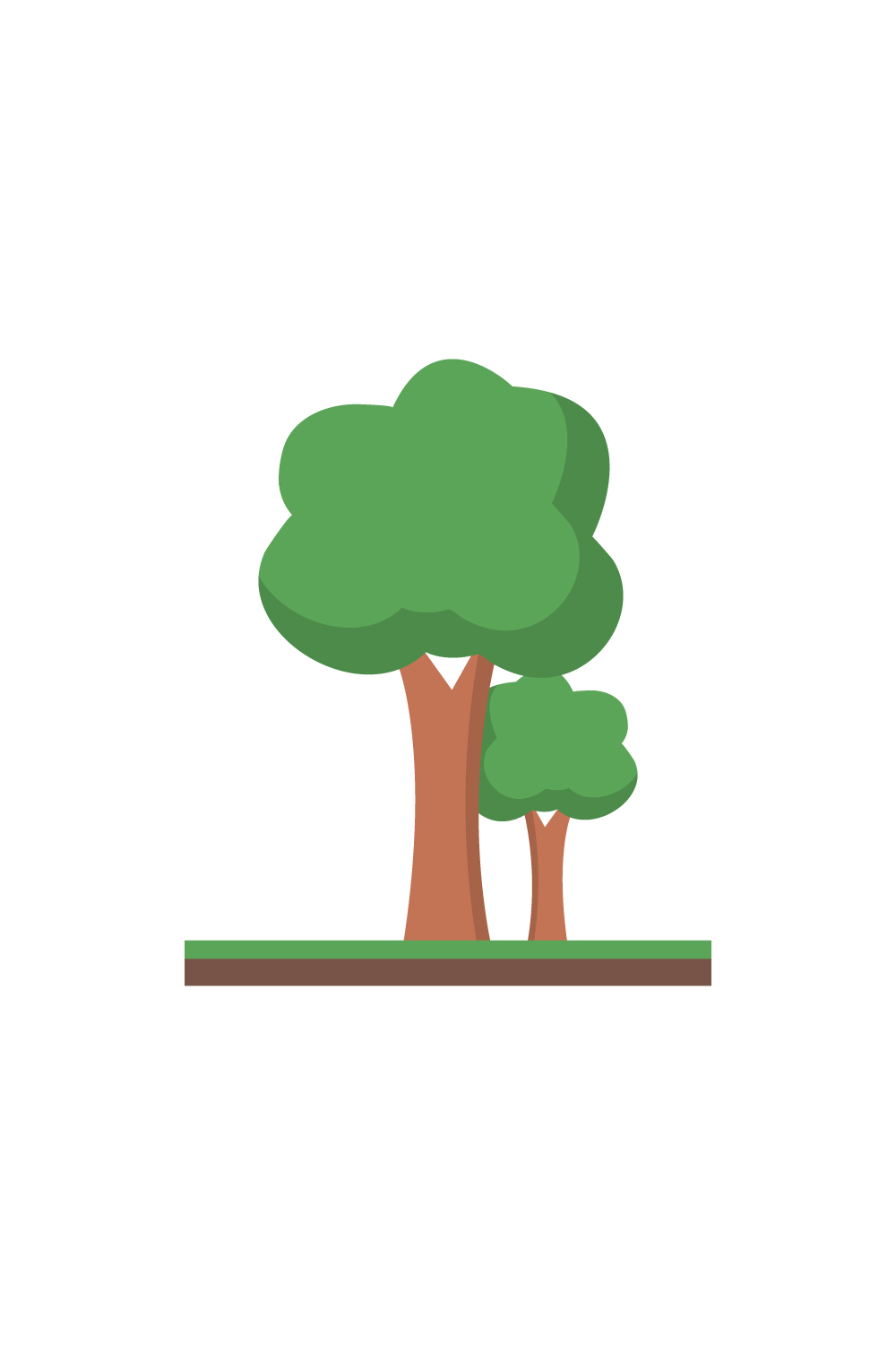 This is a Tree Illustration On White Background pinterest preview image.