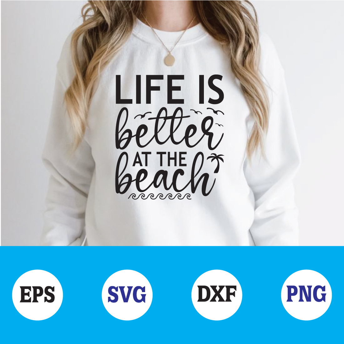 life is better at the beach svg preview image.