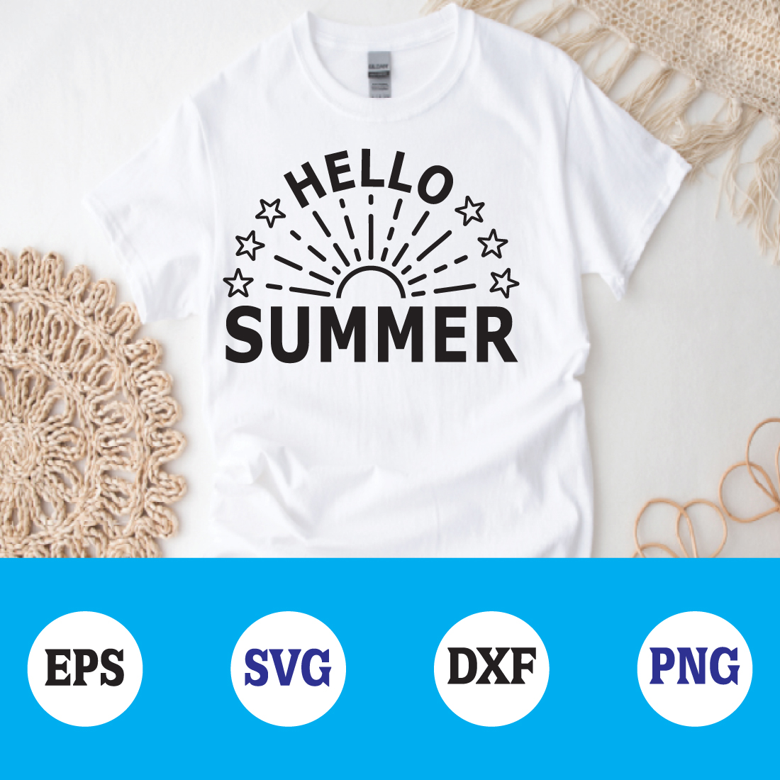 hello summer svg cover image.