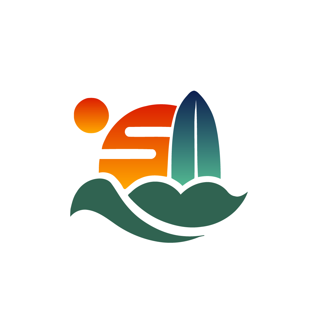 surf logo design preview image.