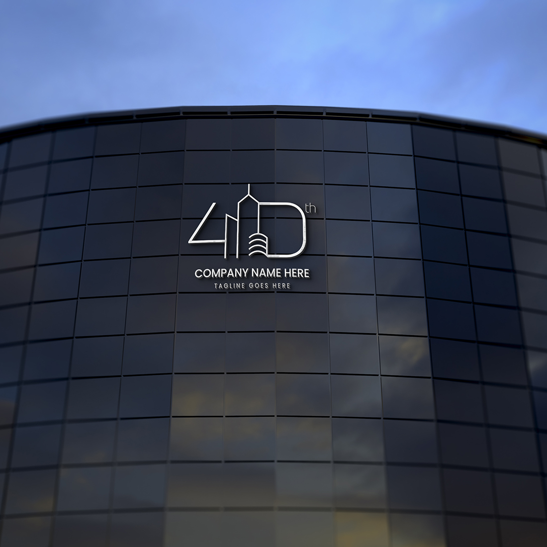 40th years anniversary Logo | Real Estate Logo | 4D Logo | Property Logo preview image.