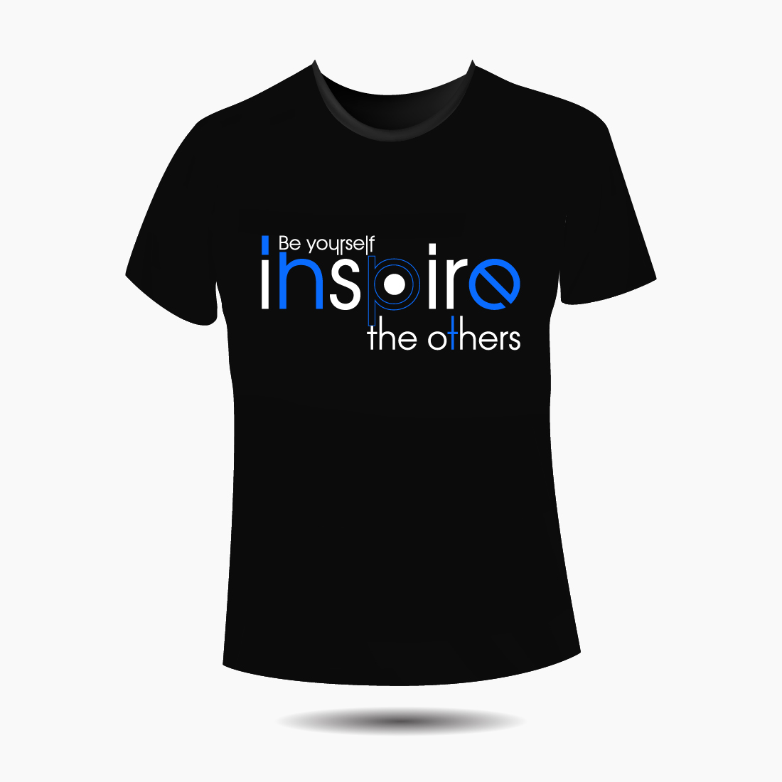 Typography t-shirt design motivational quotes, Be Yourself Inspire The Others preview image.