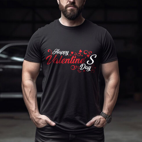 Typography Happy Valentines Day Vector T-Shirt Design cover image.