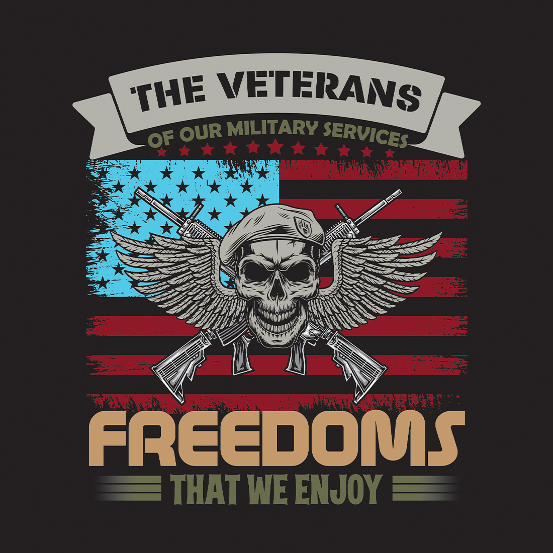 veteran t shirt preview image.