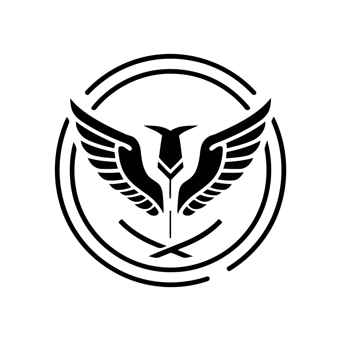 wings logo design preview image.