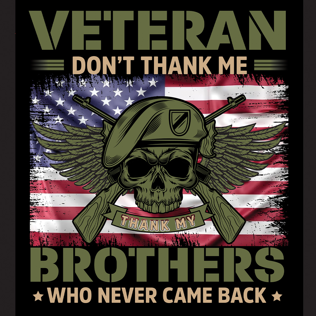 Veteran t shirt preview image.