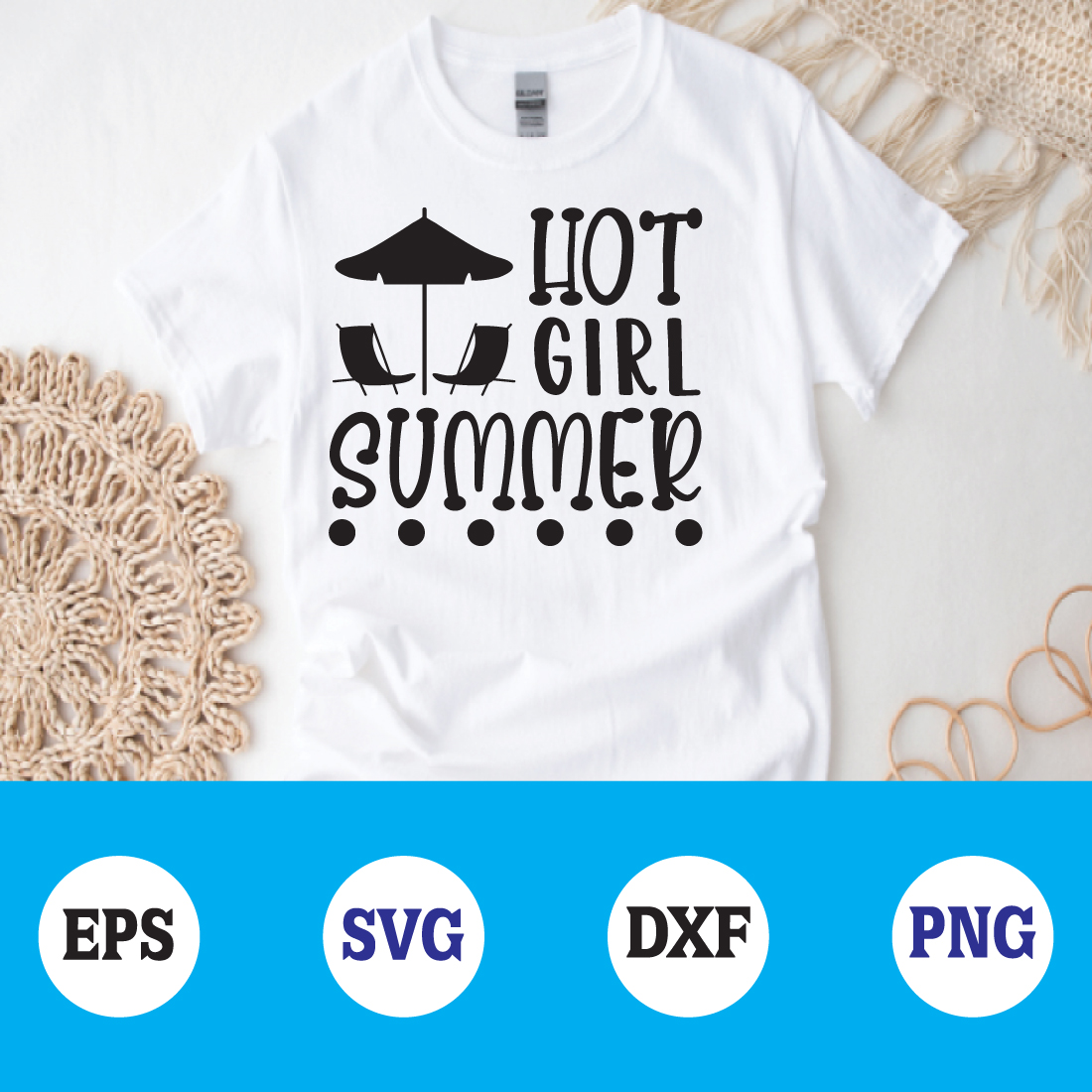 hot girl summer svg preview image.