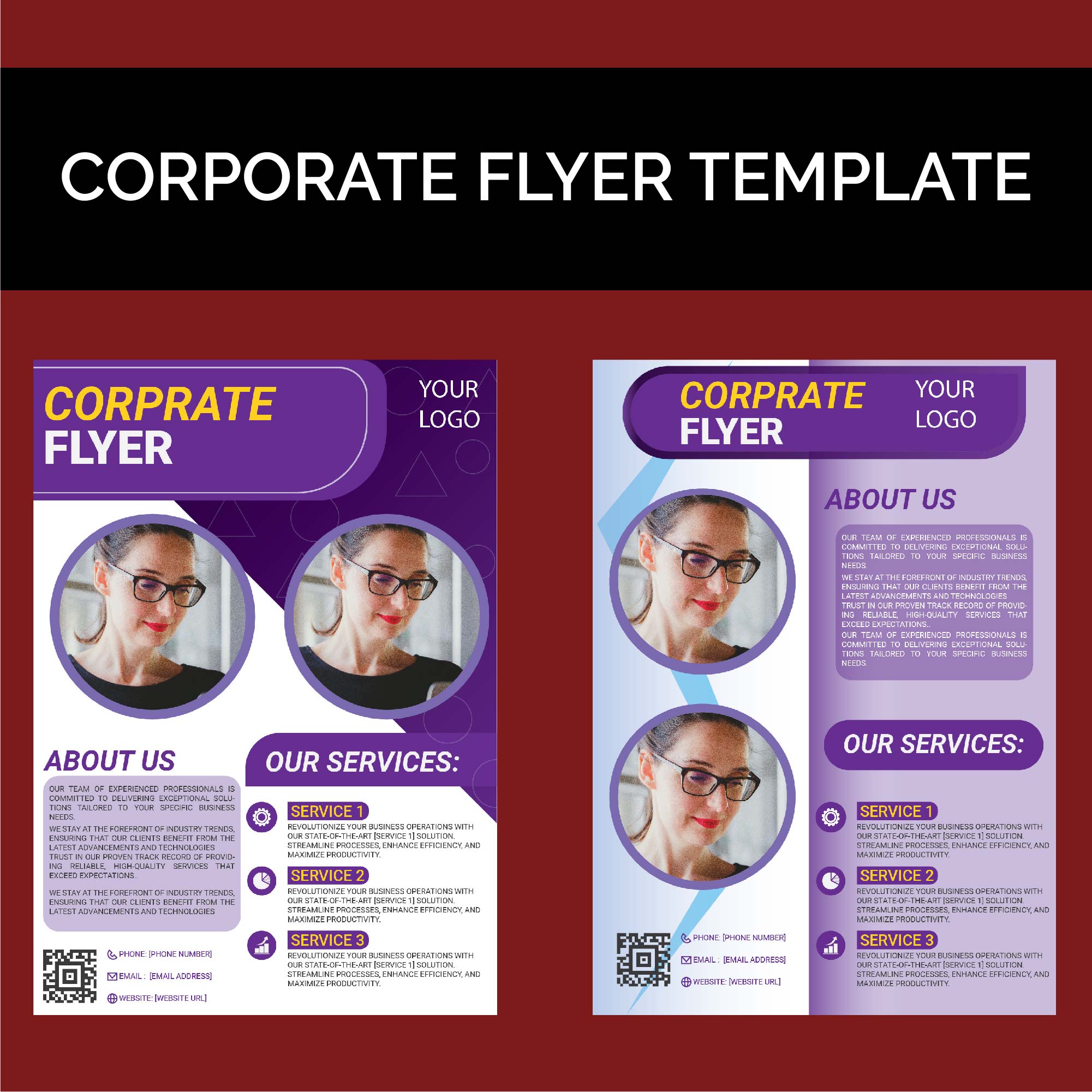 Corporate flyer template cover image.