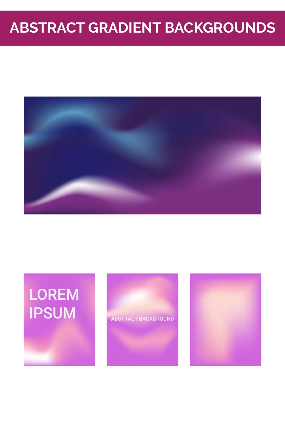 Abstract gradient vector backgrounds pinterest preview image.