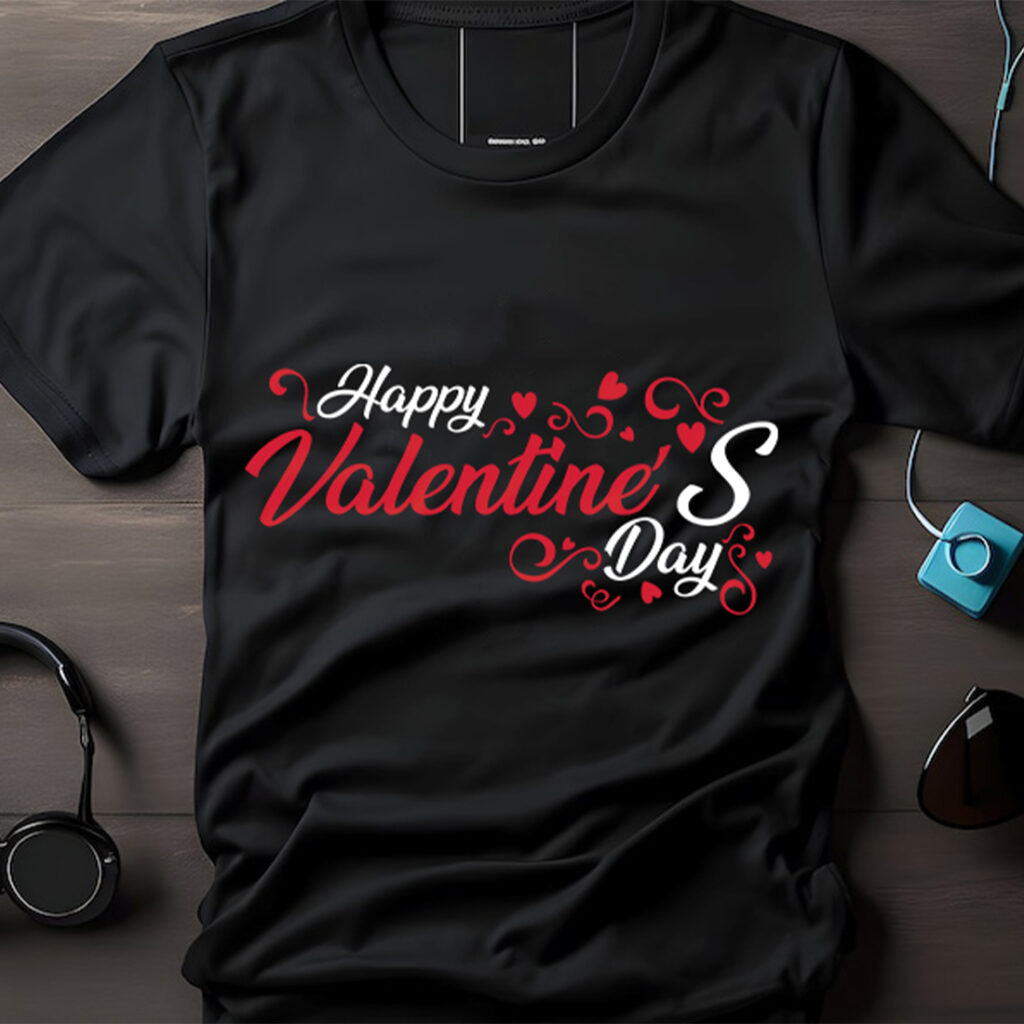 Typography Happy Valentines Day Vector T-Shirt Design - MasterBundles