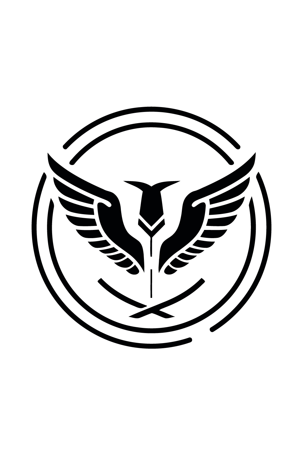 wings logo design pinterest preview image.