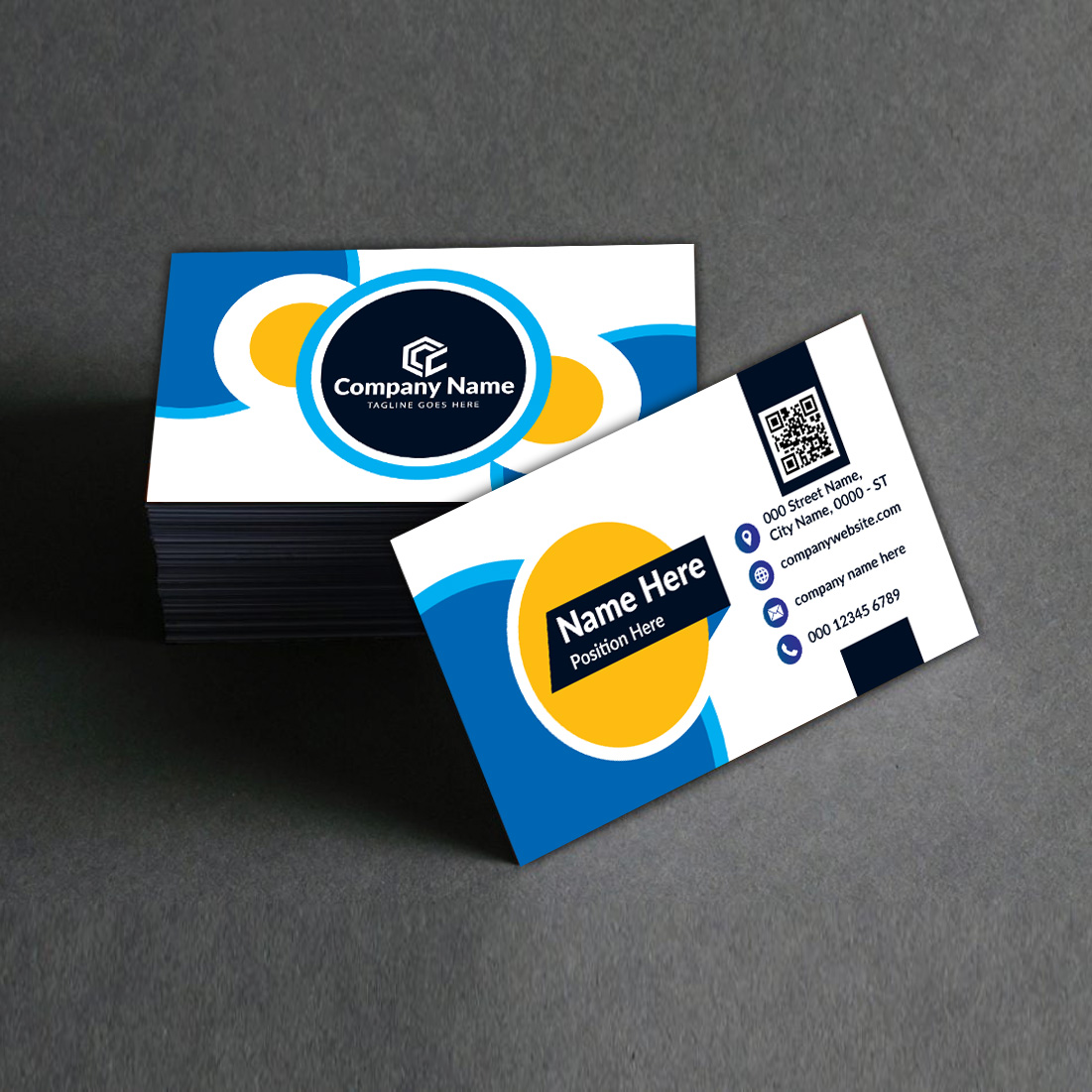 New Business Card Design Template preview image.