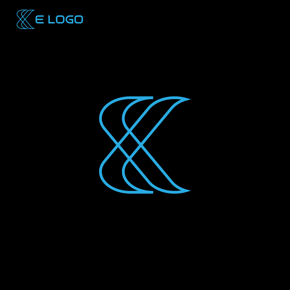 Minimal Letter E Logo Design and Brand Identity preview image.