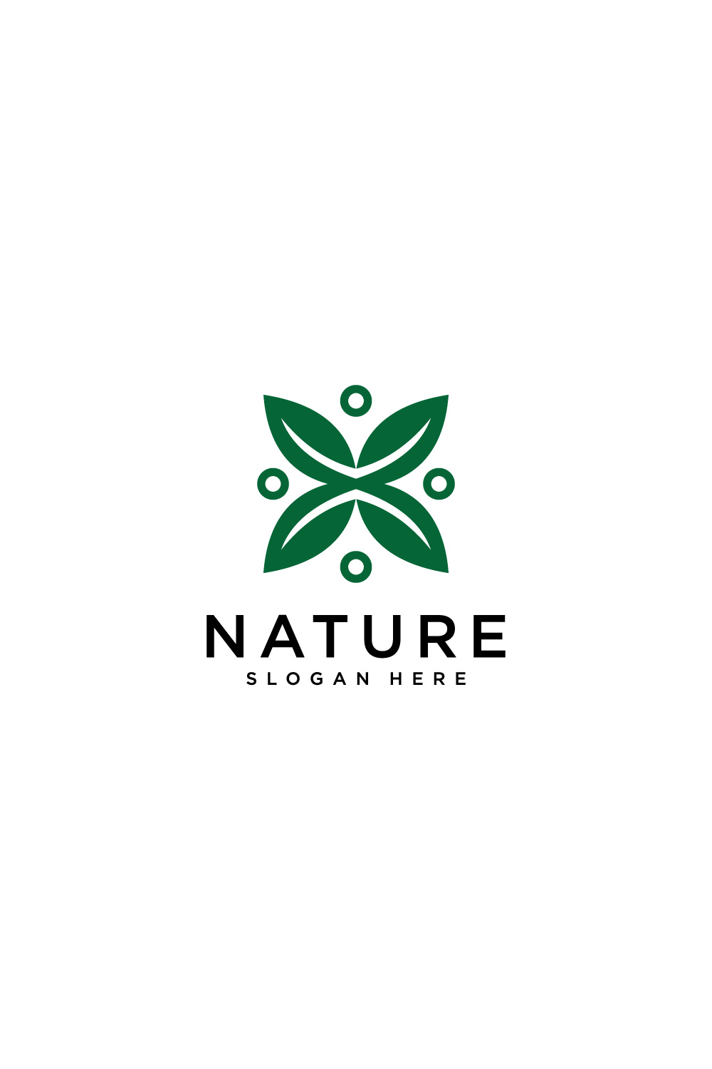leaf nature vector logo design pinterest preview image.