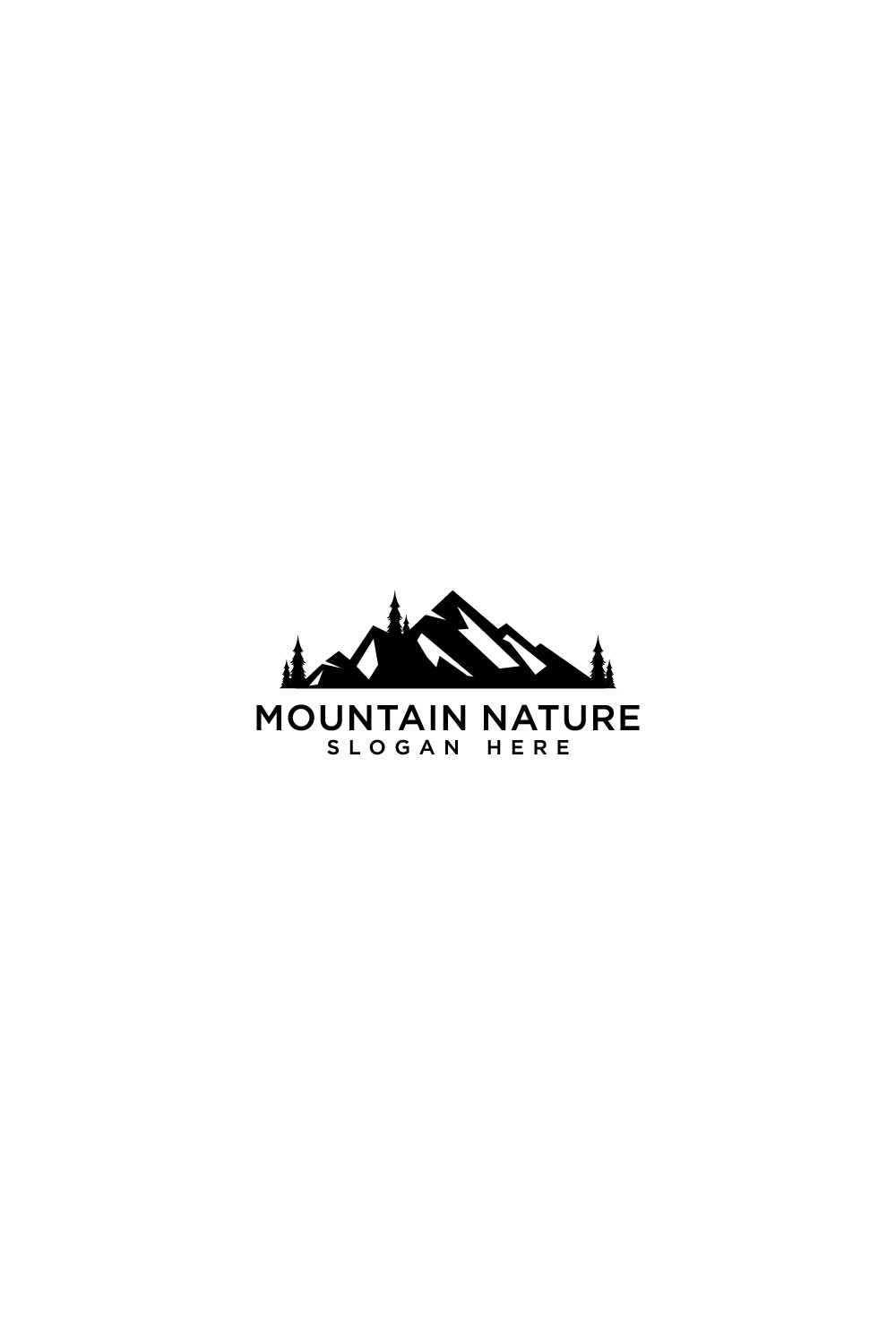 mountain logo vector design template pinterest preview image.