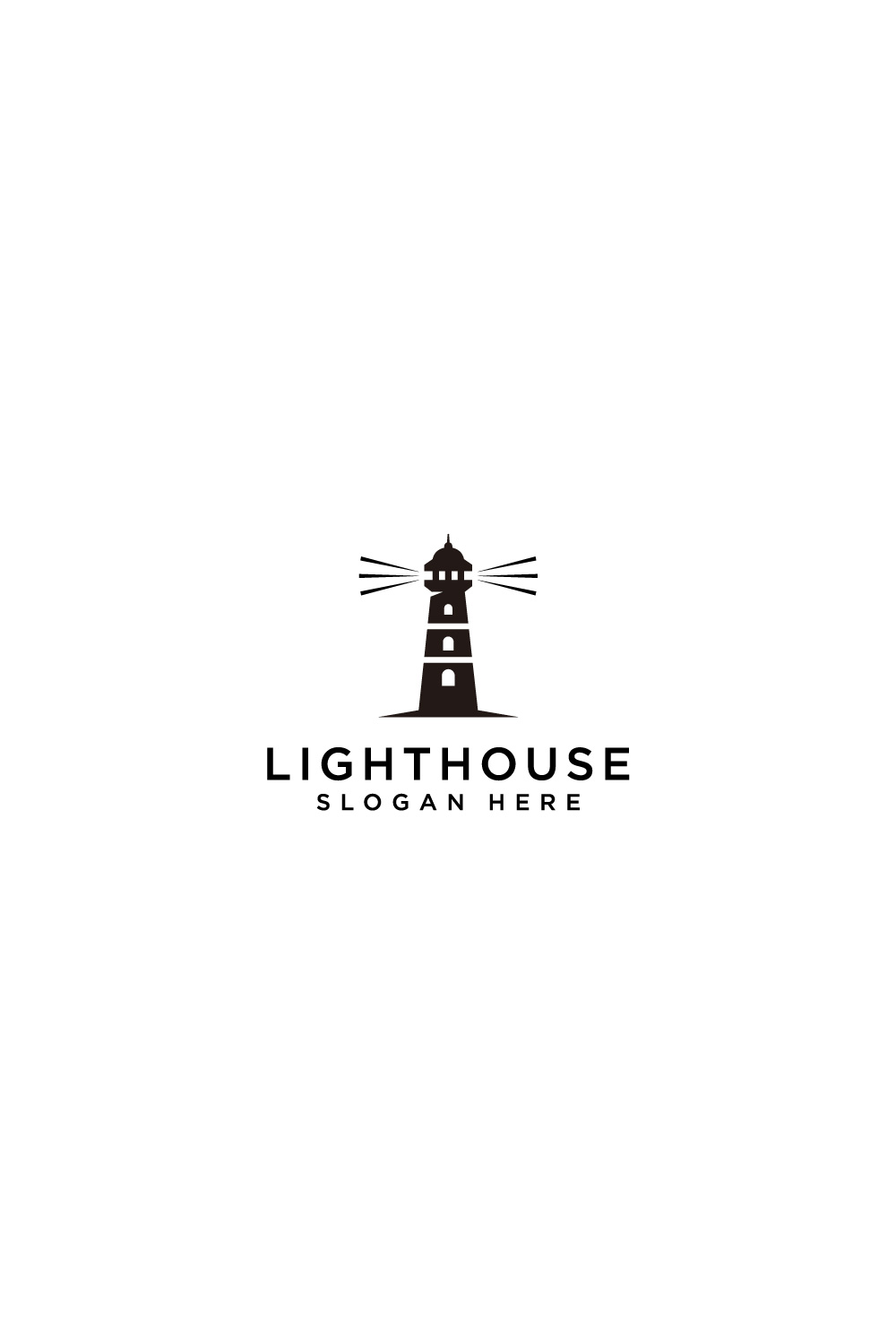 lighthouse logo vector design template pinterest preview image.