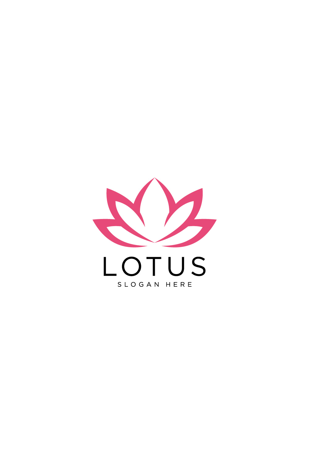 Lotus flower logo vector design pinterest preview image.