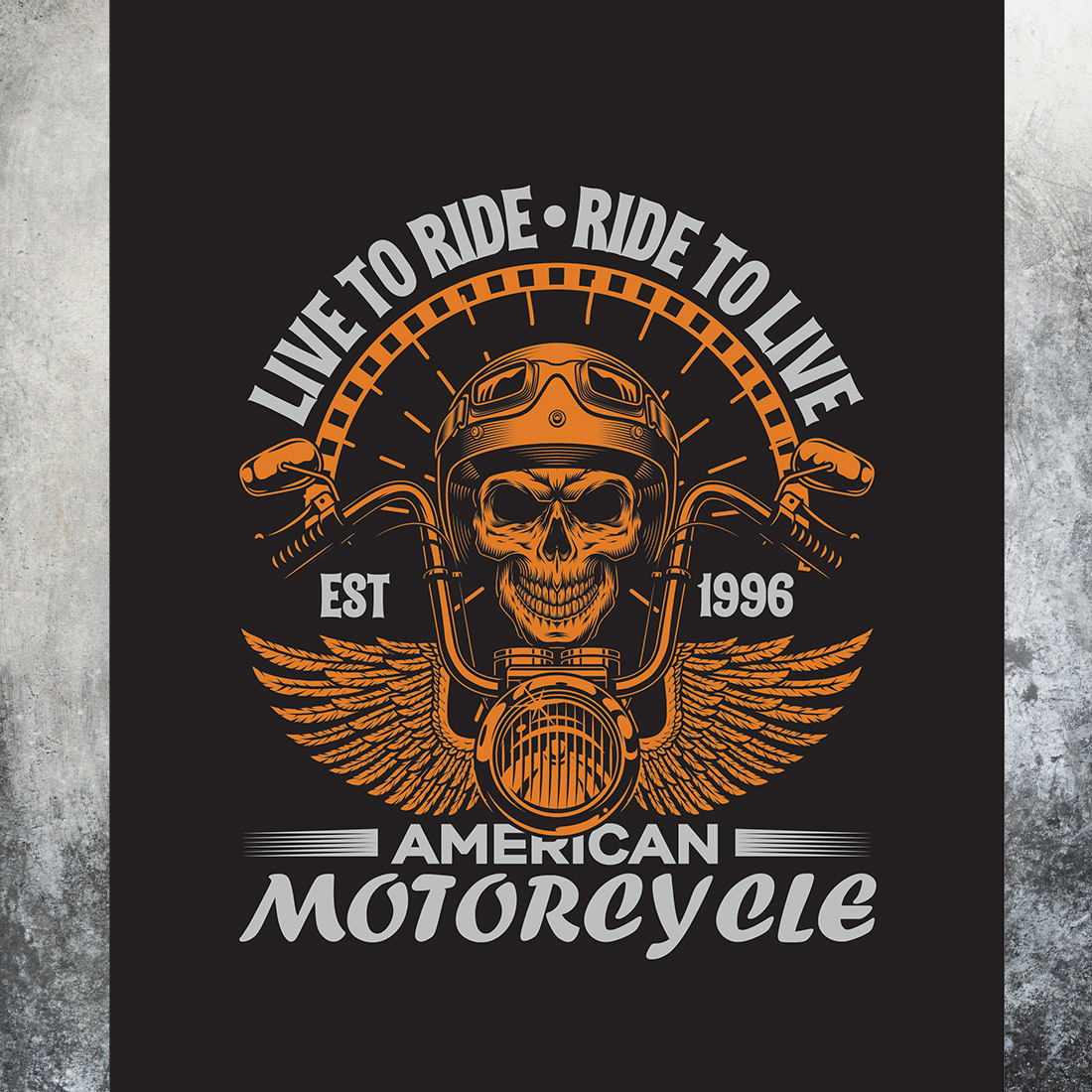 motorcycle t shirt preview image.