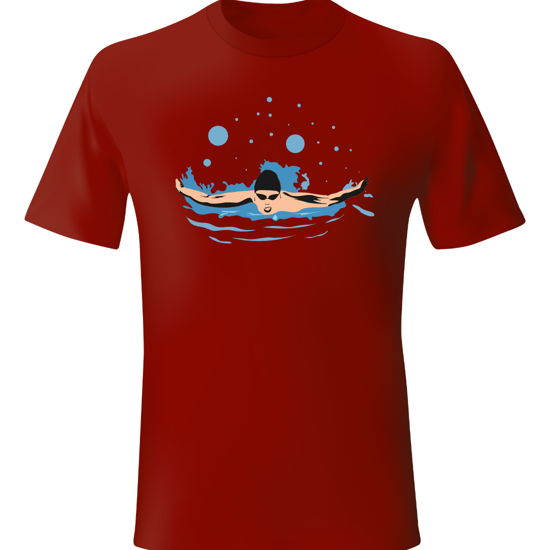 Swimming design Vintage T-shirt cover image.