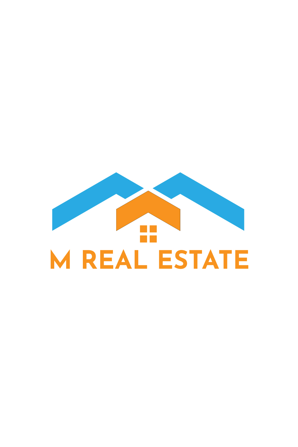 Introducing the "Minimal M Real Estate Logo" Bundle - A Symbol of Simplicity and Professionalism pinterest preview image.