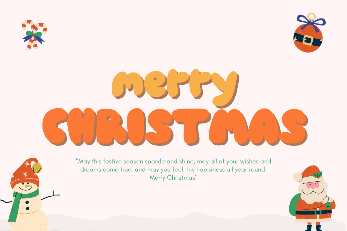 4 cute merry christmas with retro bola font 192