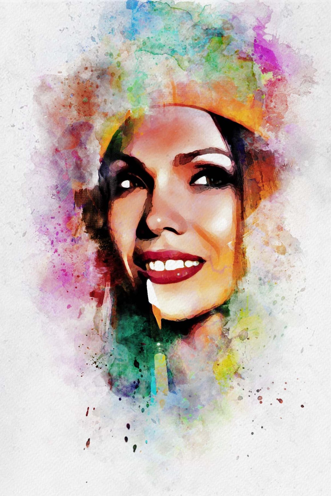 Watercolor Canvas Art Photo Effect - Design Cuts