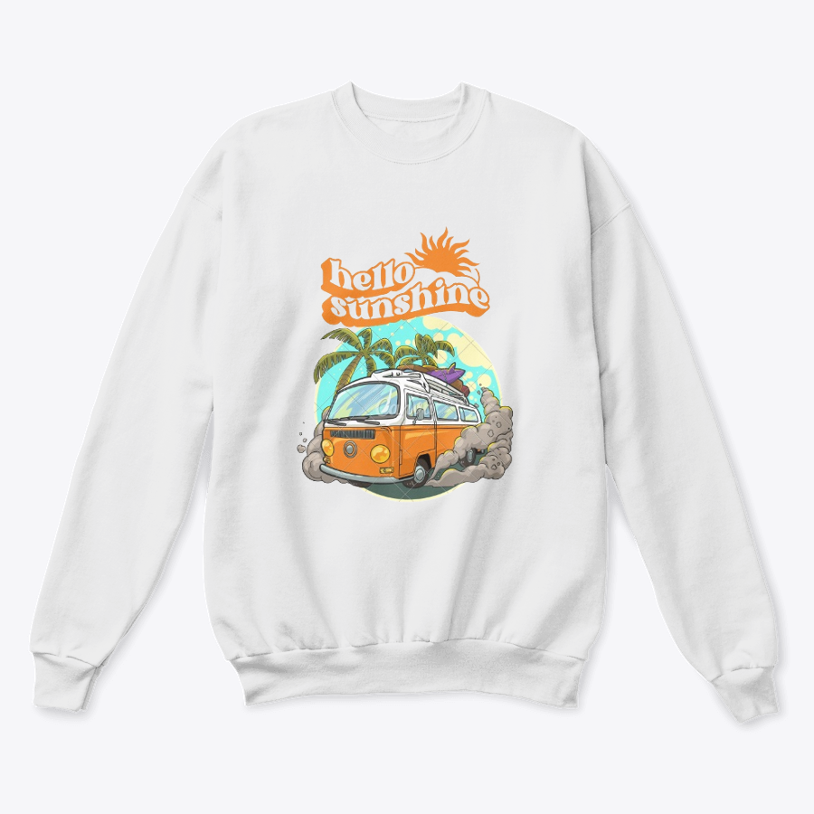 Orange White Cartoon Illustration Hello Sunshine Cute T-shirt cover image.