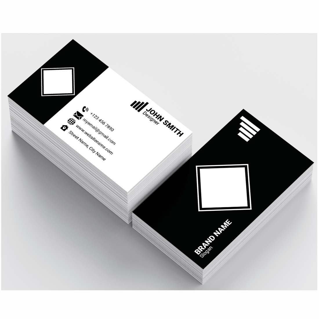 Minimal, Simple & Attractive Business Card Design preview image.