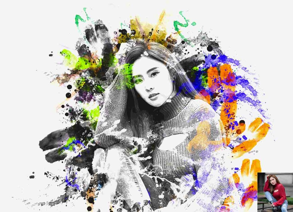 Real Watercolor Art Photoshop Action - MasterBundles