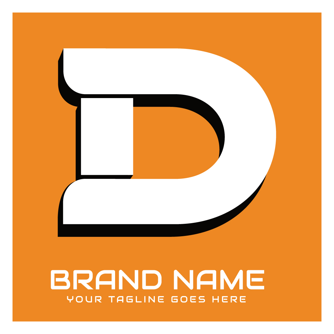 D letter logo preview image.