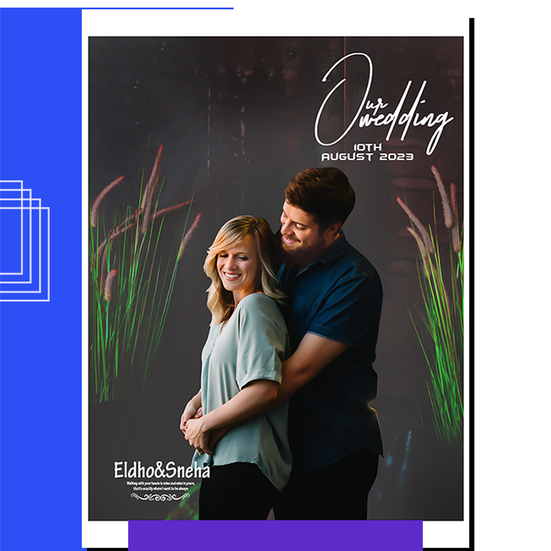 6 Couple Portrait Photo Design Bundle Pack preview image.