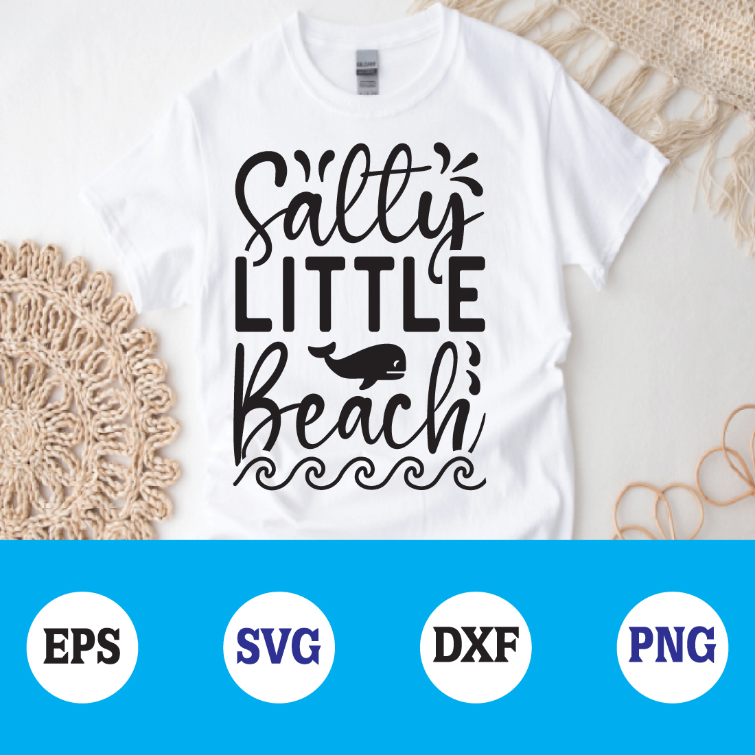 salty little beach svg preview image.